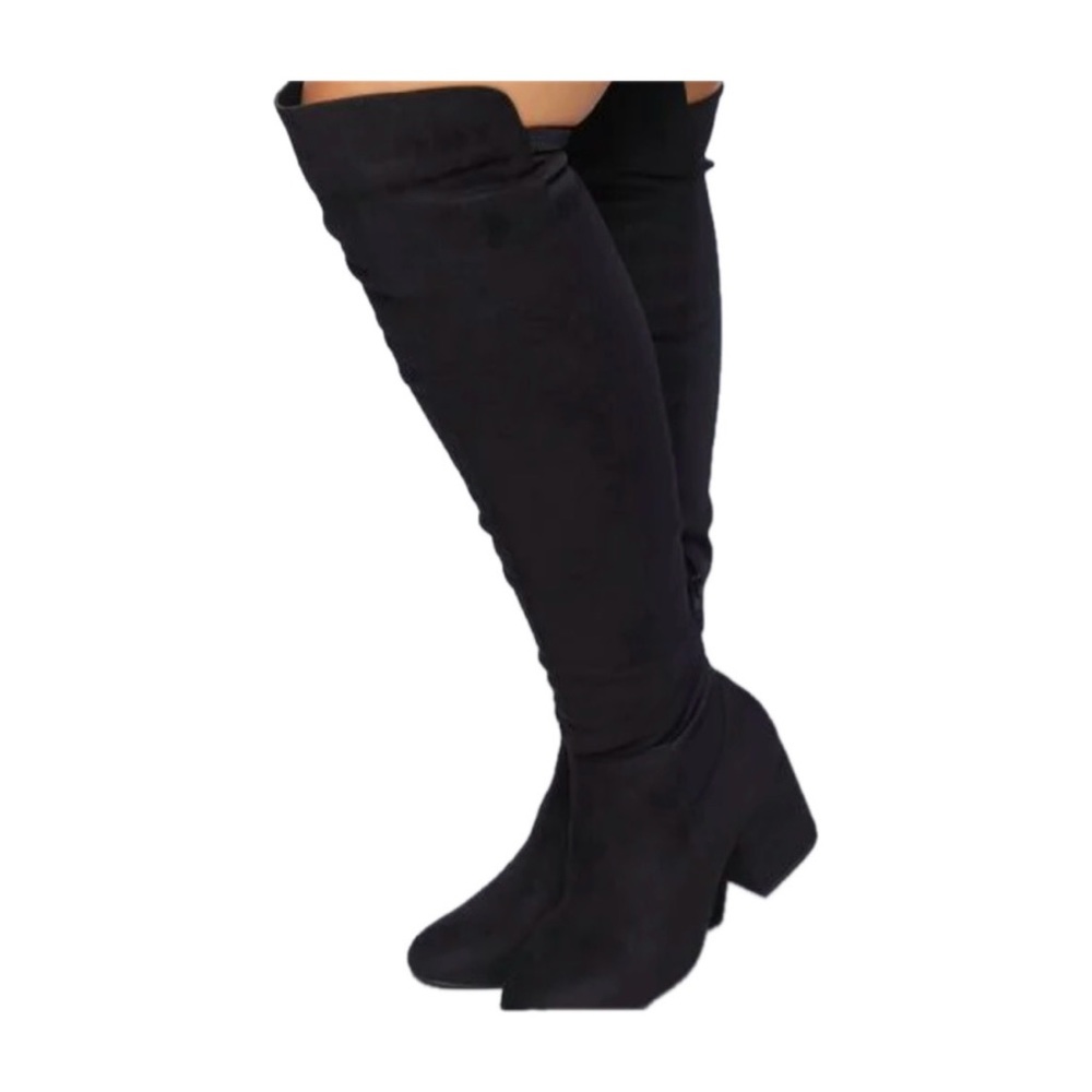 Women’s over the knee, stretchy wide calf boot